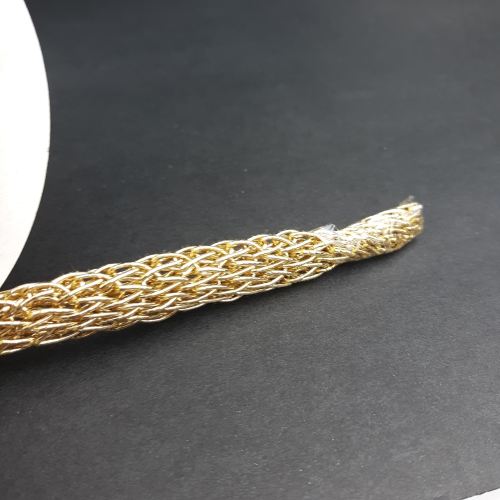 Sullivans Gold Color Wired Rope Chain Ribbon 10 Yd - Picture 6 of 8